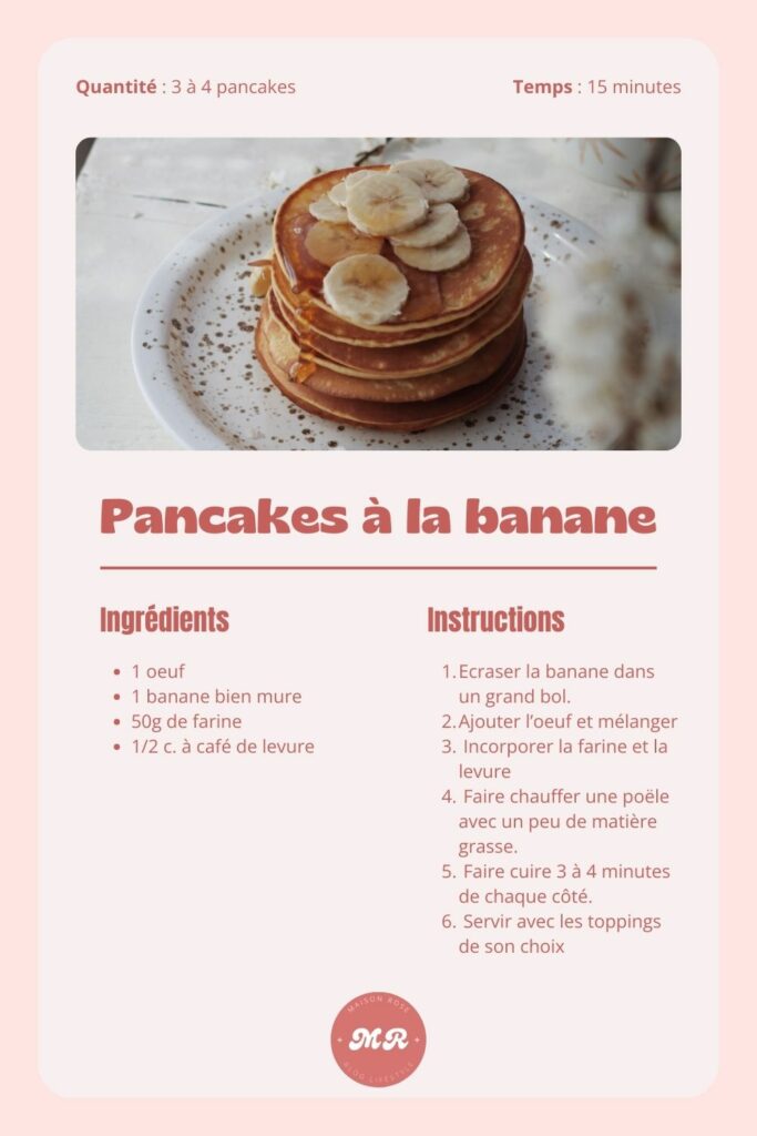 fiche recette pancakes