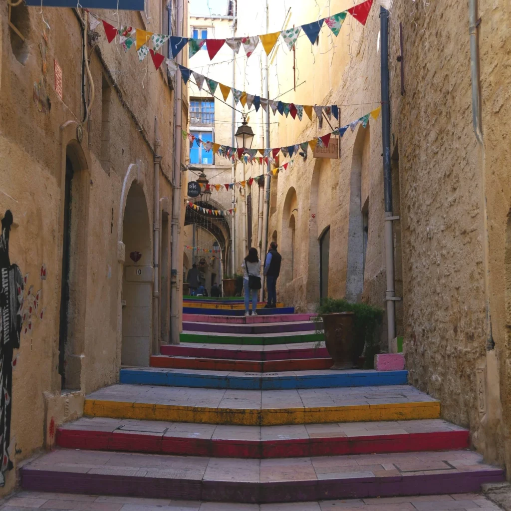 rue arc en ciel a Montpellier